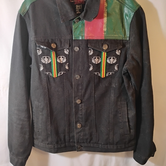 Ruthless Art Print Vintage Denim Jacket - Picture 1 of 16